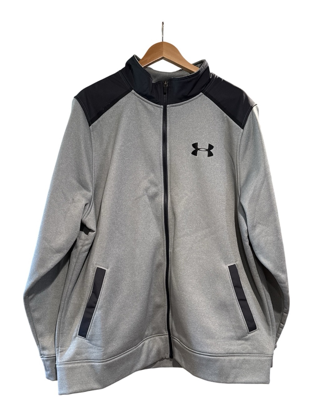 Under Armour Storm 1 Zip Up jacket Grey and Black Loose Fit 2 XL Used